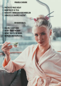 Nyotaimori - BODY SUSHI Praha prague model sushibody party events modelka organizace akcí produkce japonsko catering asie teambuilding pravidla chování k modelce asian food rules WS